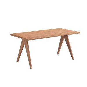 Tavolo da Pranzo Naturale con Gambe in Legno dal Design Accattivante - Product Image 2