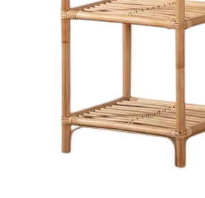 Étagère en rotin tressé à la main traditionnelle, belle solution de rangement pour petite chambre d'enfant, étagère de présentation à lattes pratique, accent décoratif pour la maison - Product Image 3