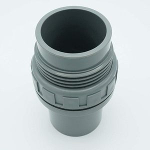 คันไซกะโกะ ชุดอุปกรณ์ต่อท่อแบบเรียบ ชนิดผนังตรง PVC แบบทะลุผนัง พร้อมเกลียว 40A ซ็อกเก็ตพร้อมน็อต ไม่รวมปะเก็น รุ่น KJ-020-040 - Product Image 2