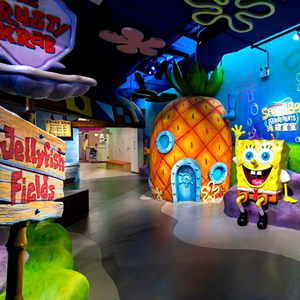 Parque de Atracciones Infantil Personalizado de Bob Esponja, Castillo <span class=keywords><strong>Travieso</strong></span>, Área de Actividades Interior, Parques de Aventuras de Plástico - Product Image 1