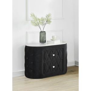 Set Camera da Letto 3 Pezzi King Size con Testiera Imbottita in Velluto Nero, Trapuntatura Profonda e Sollevatore TV - Product Image 4