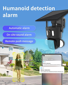 Kamera CCTV Lensa Ganda Pelacak Gerak Manusia 4G&WIFI Kamera IP PTZ Dual Lensa Terhubung dengan Panel Surya & Baterai - Product Image 5