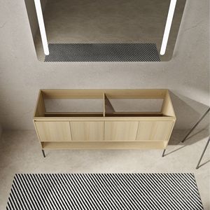 Meuble-lavabo autoportant de 60 pouces avec 4 portes de placard à fermeture amortie, sans lavabo (emballage KD) - Product Image 6