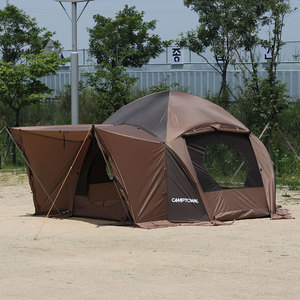 Carpa de glamping para 4-5 personas, diseño octagonal, carpa familiar, origen Vietnam, fibra de vidrio, impermeable, poliéster y algodón, equipo de camping. - Product Image 3