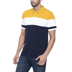 100% Cotton Men's Summer Casual Office for Polo Tee Shirt Breathable Knitted <b>Material</b> with Solid Pattern for Office Wear - Product Image 3