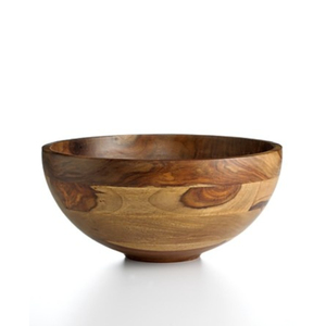 Tazón de Madera de Teca Tallado a Mano, Centro de Mesa Rústico y Orgánico, Tazón para Servir, Vajilla de Madera Duradera y Sostenible al Mejor Precio - Product Image 4