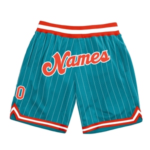Wholesale Direct OMMIZ INDUSTRY Best Selling Custom White Purple Pinstripe Purple-Gold Authentic Basketball Shorts - Product Image 5