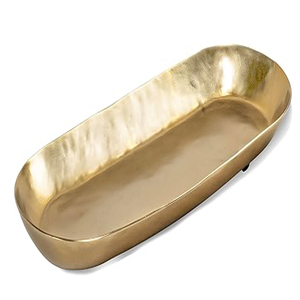 Bol ovale en acier inoxydable martelé, centre de table décoratif pour bougies, sphères, pot-pourri et mise en scène de table, bol moderne - Product Image 5