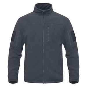 New Autumn Winter Men's Outdoor Sports Casual Windproof Fleece <b>Jacket</b> Stand Collar Mountaineering Sweatshirt <b>Zipper</b> <b>Jackets</b> - Product Image 3