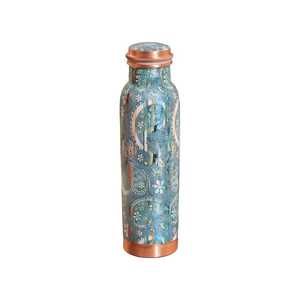 Bouteille d'eau en cuivre artisanale – Vaisselle classique écologique pour mariage, rentrée scolaire, avec couvercle à vis, compatible lave-vaisselle, export - Product Image 6