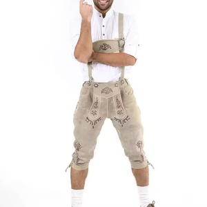 Vente en gros ZASSON SPORTS Bavarian Lederhosen Unisexe Fait main Allemand Oktoberfest Trachten Shorts en Cuir Véritable pour Festival Coupe Classique - Product Image 1