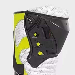 Leather Motorcycle Racing <b>Boots</b> For Men Durable Protective Riding Footwear Breathable Waterproof Windproof High Performance - Product Image 2