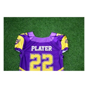 Camiseta de Fútbol Americano Morada y Dorada, Uniforme Deportivo Personalizado para Equipos Atléticos - Product Image 2