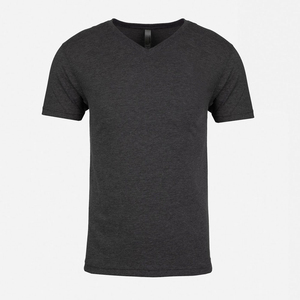 T-shirt pour homme à col en V, disponible en toutes les couleurs, 60% coton, 40% polyester, étiquette au col, t-shirts pour homme à col en V avec service OEM - Product Image 2