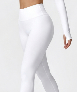 Square Neck Long Sleeve Workout Set Yoga Fitness Thumb Loop Two Piece Set Square Neck <b>Crop</b> <b>Top</b> Leggings 2 Piece Set - Product Image 6