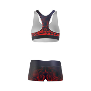 Conjunto Deportivo de Yoga para Mujer, Tallas Grandes, Personalizado, con Sujetador Deportivo y Pantalones Cortos Sublimados, Dos Piezas, Ropa Deportiva - Product Image 2