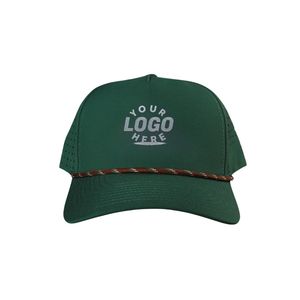 Casquette de golf respirante perforée au laser à 5 panneaux avec cordon personnalisé et bande de couture intérieure pour le voyage et le sport - Product Image 4