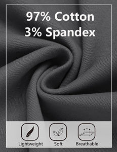 Pantalones Cargo de Pierna Recta para Hombre, Color Gris, Cintura Elástica, Pantalones Casuales con Múltiples Bolsillos, Detalle de Cremallera, Ropa de Trabajo de Algodón, Pantalones para Exteriores - Product Image 5