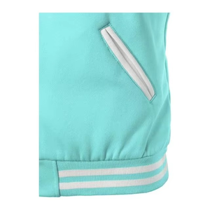 Men's Custom Wool Letterman Baseball Coat <b>Canvas</b> Stand Collar Front Logo Varsity <b>Jacket</b> with Embroidery Casual Winter - Product Image 4