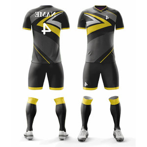 Design Football Uniform Wholesale Soccer Kits Men's Adult Clothes Quick Dry Solid Color Soccer Uniform Matching Set <b>Athletic</b> - Product Image 4