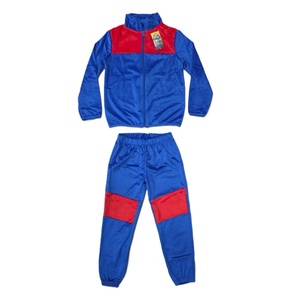 Ensemble de survêtement décontracté pour garçon, panneaux bleus et rouges, taille élastique, bande en polyester, toucher agréable, fournisseur du Bangladesh - Product Image 3