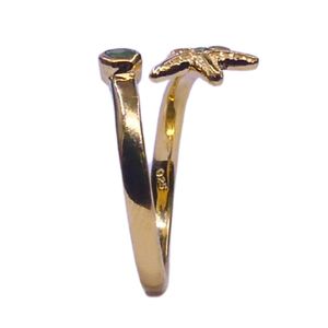 Wedding Wear 925 Sterling <b>Silver</b> Gold Plated Jewelry <b>Emerald</b> Gemstone Women Wear Classic Couple <b>Ring</b> - Product Image 2