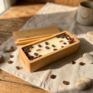 Cuenco de Madera Ecológico con Tapa, Hecho a Mano, para Velas, Centro de Mesa Decorativo, Artículo de Regalo - Product Image 4