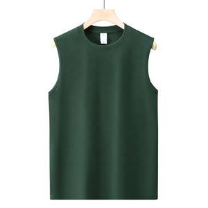 Débardeur d'été pour homme, sans manches, décontracté, en coton doux lavé, vêtement de sport, gilet de gym respirant, confort et style pour le fitness - Product Image 1