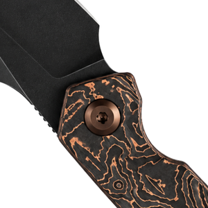 Cuchillos de Hoja Fija Negros y Cobre con Mango con Patrón de Cobre, Hoja con Recubrimiento Negro, Funda Protectora para Acampar al Aire Libre y Uso General - Product Image 4