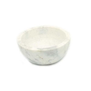 ชามหินอ่อนดีไซน์สวยสีขาว สำหรับเสิร์ฟสลัด บะหมี่ ซุป รูปทรงกลม - Product Image 1