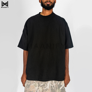 เสื้อยืดโอเวอร์ไซส์ทรงหลวม สตรีทแวร์ ยูนิเซ็กส์ ผ้าคอตตอน 100% เนื้อหนา สำหรับขายส่ง รับผลิตแบบ OEM - Product Image 2