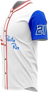 Maillot de Porto Rico pour hommes, maillot de baseball classique pour les matchs mondiaux, chemise cousue - Product Image 3