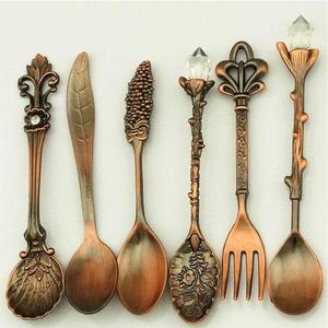 Juego de Cubiertos Modernos al por Mayor, Chapados en Oro, de Acero Inoxidable de Grado Alimenticio, Cucharas Redondas, Vajilla con Juego de Cubiertos Planos de Colores Personalizados - Product Image 6