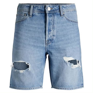 Shorts en jean pour homme à logo personnalisé, taille mi-haute, coupe droite, style Y2K, décontracté, streetwear, pour l'été et les fêtes, séchage rapide, respirant, fabricant B2B - Product Image 5