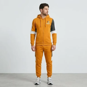 Ensemble de survêtement évasé pour homme, en coton épais 100% uni, avec logo personnalisé, pantalon évasé et sweat à capuche, toutes tailles, faible MOQ - Product Image 1