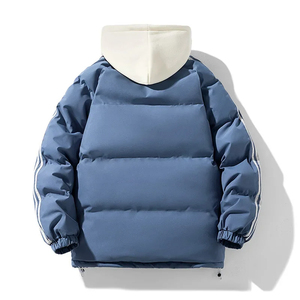 เสื้อแจ็คเก็ตสตรีทแวร์ผู้ชายสีดำแบบกลับด้านได้ น้ำหนักเบา อุ่นสบาย เป็นมิตรกับสิ่งแวดล้อม กันลม  ขนาดใหญ่พิเศษ  รับผลิตตามสั่งพร้อมโลโก้จาก ARTIZ INTERNATIONAL - Product Image 3