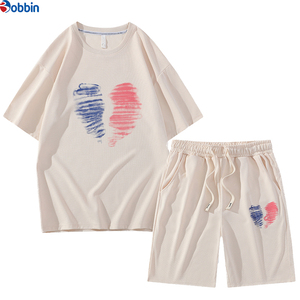 Conjunto de Verano Personalizado de Ropa Urbana para Hombre, Camiseta de Cuello Redondo con Estampado de Alta Calidad y Pantalones Cortos Transpirables para Hombre - Product Image 4