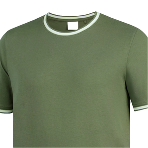 T-shirt pour homme 100% coton 260g, teint en fil, coupe sport ample, jersey long, imprimé numérique, vierge - Product Image 6