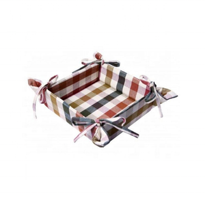 100% coton brodé en gros lavable Durable écologique organisateur rustique salle à manger stockage pain panier cuisine décor - Product Image 2