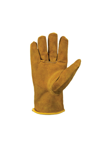 Yellow Anti-static Touchscreen <b>Gloves</b> with Blue Drawstring Button Closure Polyester Material 10 Inch Length Silicone-free - Product Image 4