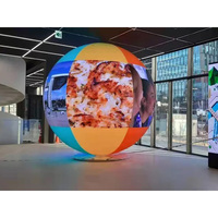Interior P1.5 P2 P2.5 P3 P4 P5 Led Digital Ball 4M Video Wall Rgb 3D Globos Globo Gran Esfera Led Pantalla Domo Pantalla Led