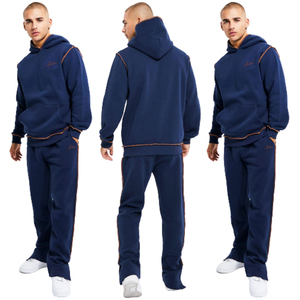 Ensemble de survêtement 2 pièces entièrement personnalisable, haute qualité, anti-rétrécissement, faible MOQ, pour homme, pour usage décontracté, prix de gros - Product Image 1