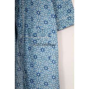 Kimono Hecho a Mano 100% Algodón con Estampado Floral, Ligero, para Verano, Spa, Baño, Informal, Romántico, Largo, para Dormir, Playa, Bikini - Product Image 3