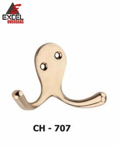 Gancho para sombreros y abrigos de latón con diseño de manija, para instalaciones estándar en puertas, precio al por mayor - Product Image 1