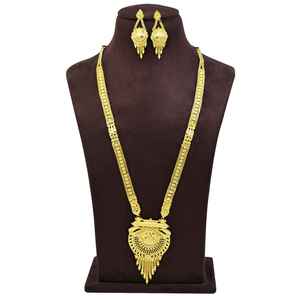 Juego de Joyería Largo Rani Haar Chapado en Oro Micro de 14K, 18K, 24K al por Mayor, Joyería de Moda, Juego de Joyería de Latón con Diseño Floral Relleno de Oro - Product Image 2