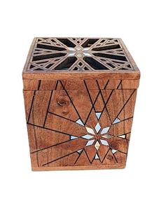 Brûleur à Bakhoor en Bois, Porte-Encens avec Incrustation de Coquillages Naturels, Mabkhara Arabe de Luxe, Décoration de Table, Cadeau pour Ramadan et l'Aïd - Product Image 1