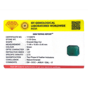 มรกตธรรมชาติจากแซมเบีย 5.85 กะรัต พลอยหลวมทรงเหลี่ยมสำหรับเครื่องประดับชั้นดี - Product Image 4
