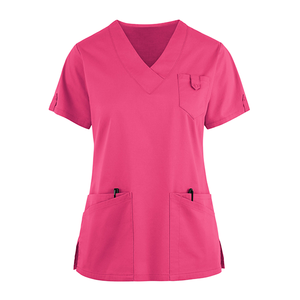 Ensembles d'uniformes médicaux extensibles à col en V pour hommes et femmes, tenues chirurgicales tricotées pour infirmiers, vente en gros - Product Image 1