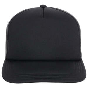 Casquette Trucker en Mousse et Maille Noire Unie Personnalisée Haut de Gamme, Vente Chaude, pour Streetwear et Sports de Plein Air - Product Image 2