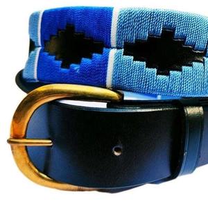 Handmade Premium Leather Polo Belt Traditional Hand-Stitched Pampa Diamond Embroidered Belt Luxury Equestrian Style Casual Wear - Product Image 4